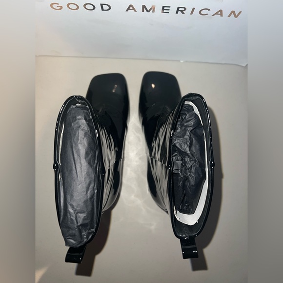 🖤 NIB! Good American Patent Ankle Boot - Picture 8 of 12